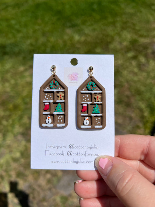 Snowy Bookcase Earrings