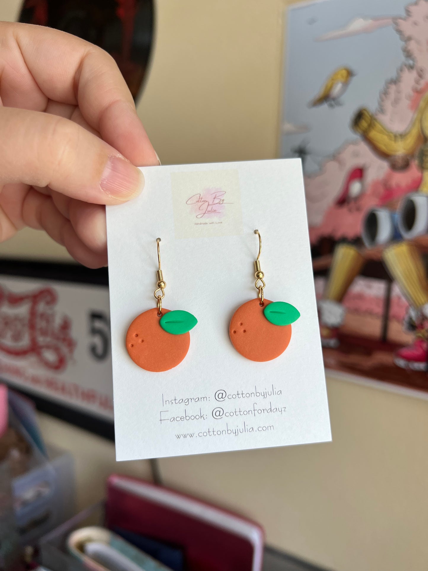 Orange Earrings