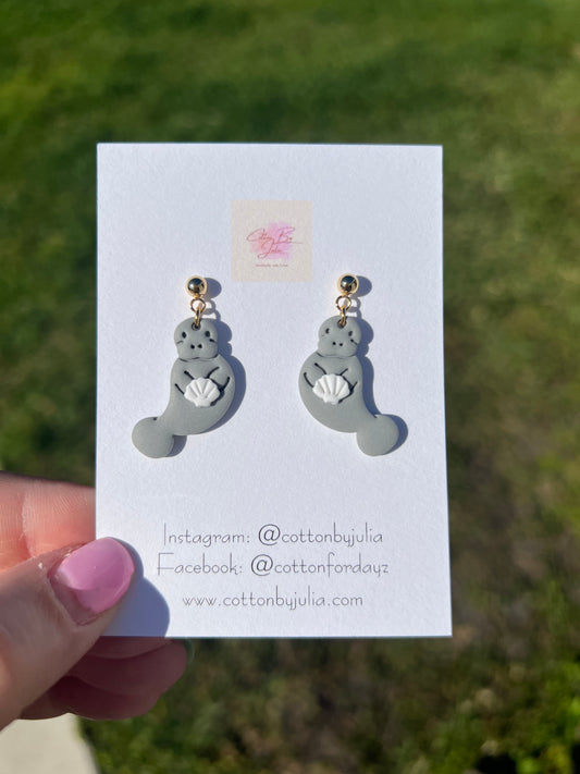 Manatee Earrings