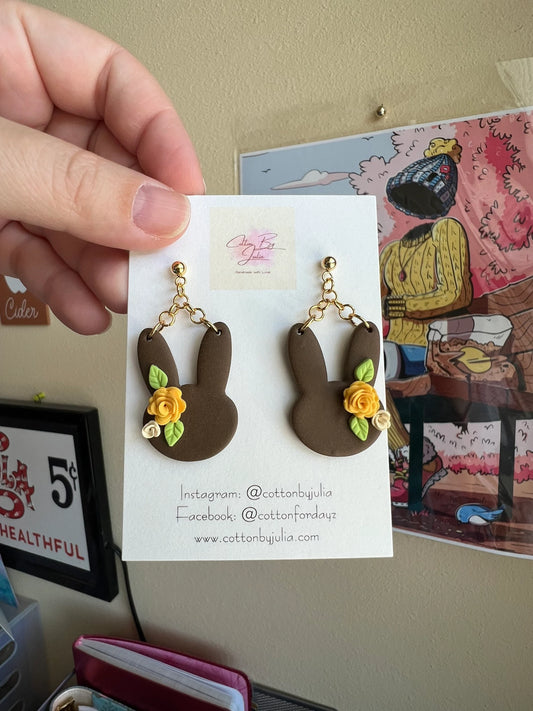 Brown Bunny Earrings