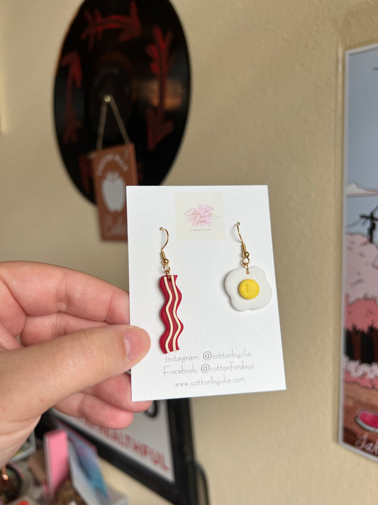 Bacon & Egg Earrings