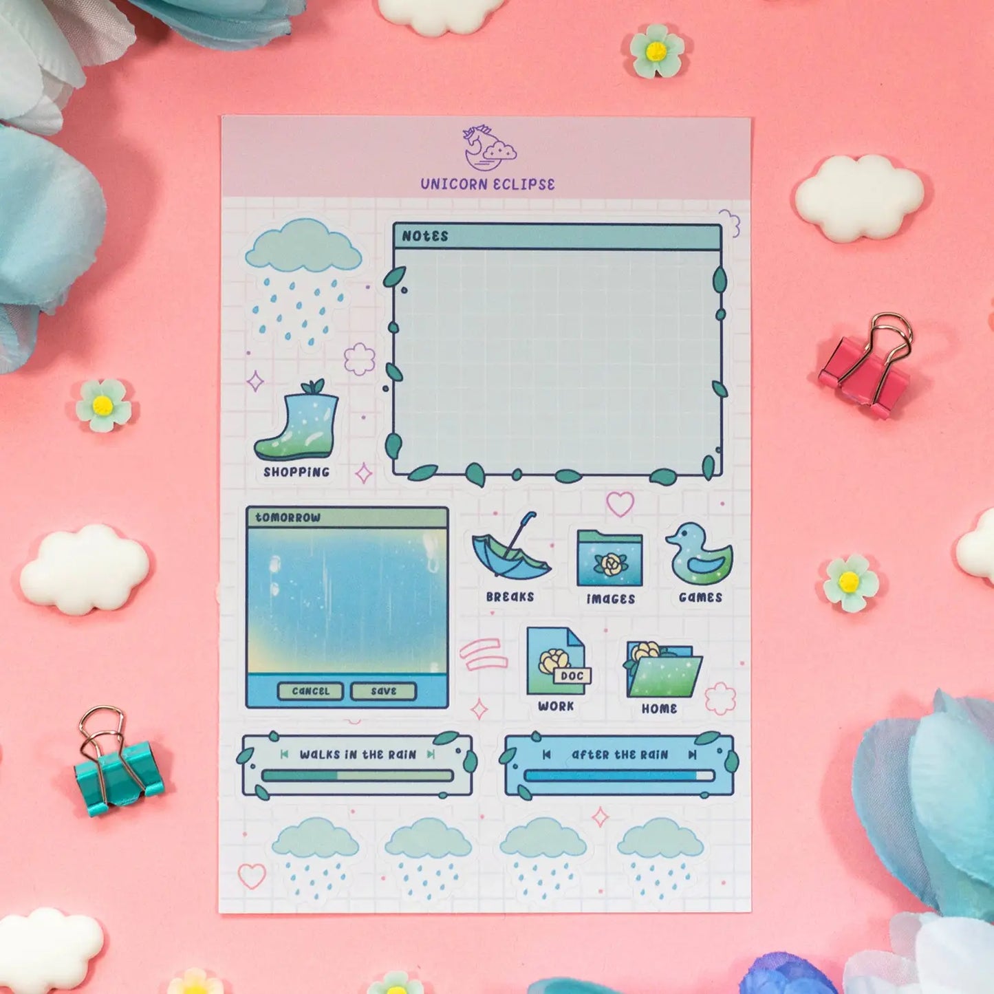 Rainy Day Sticker Sheet